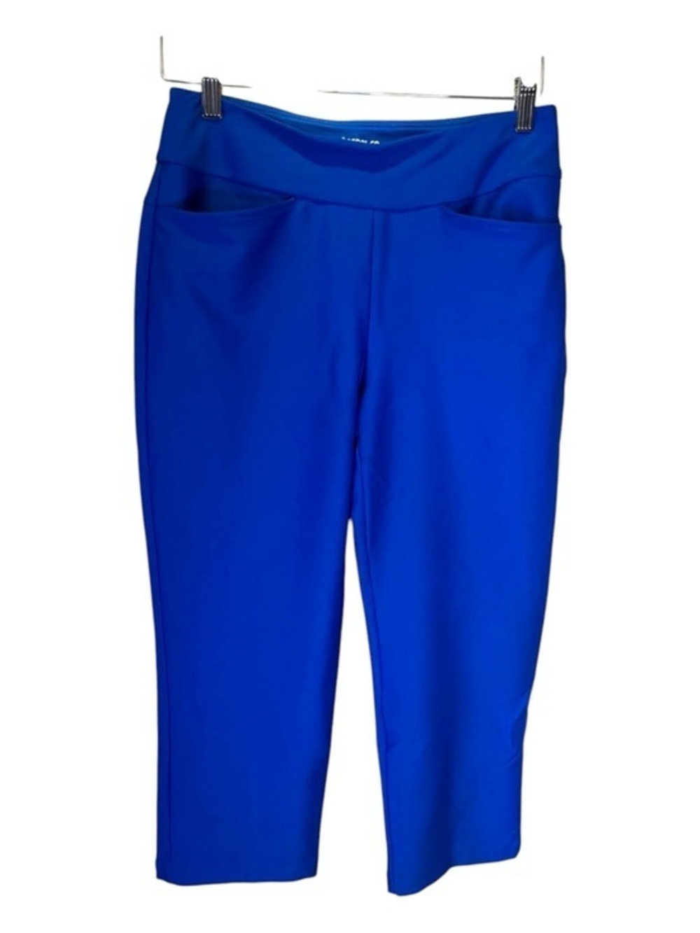 New AceGolfs Women’s Eagle Performance Stretch Capri Pants Royal Blue Small NWT